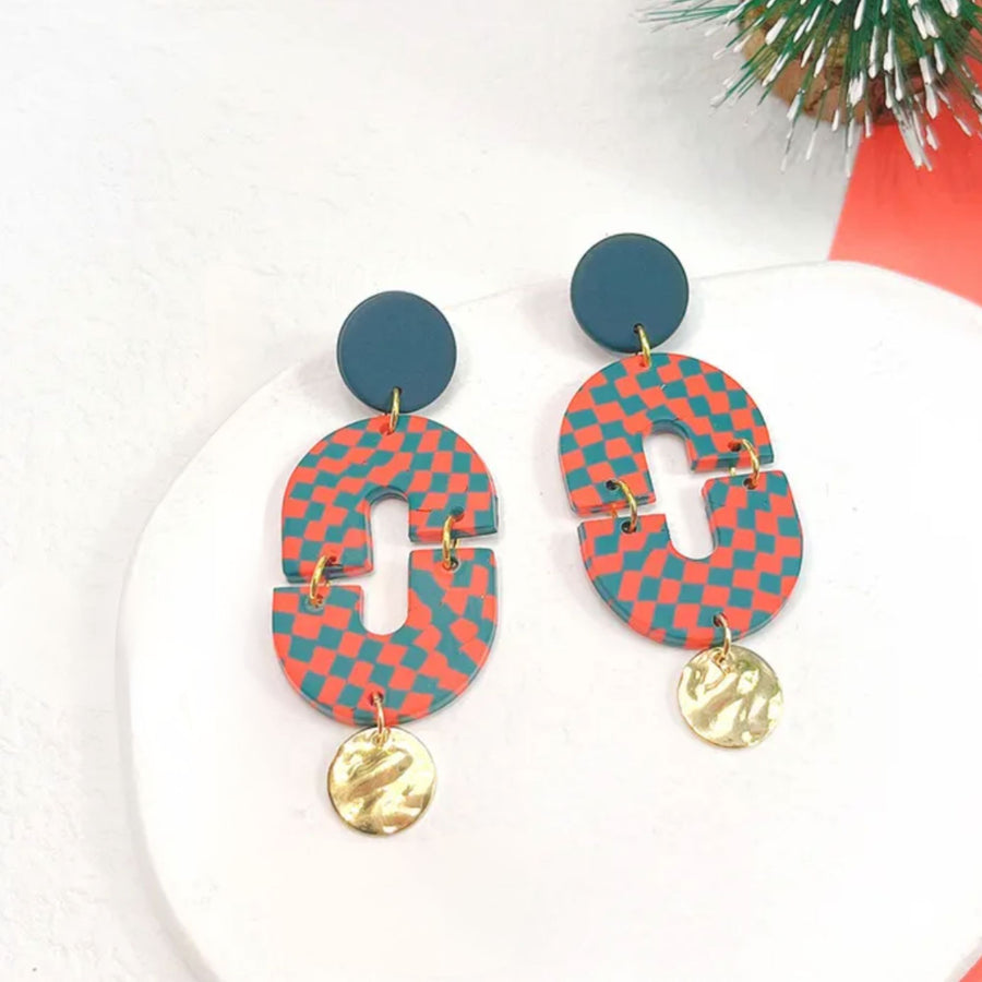Not Plaid About It Christmas Holiday Earrings