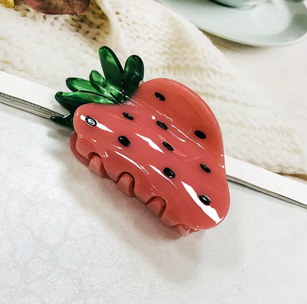 Eat, Drink, & Be Cherry Hair Claw Clip - NatterDoodle