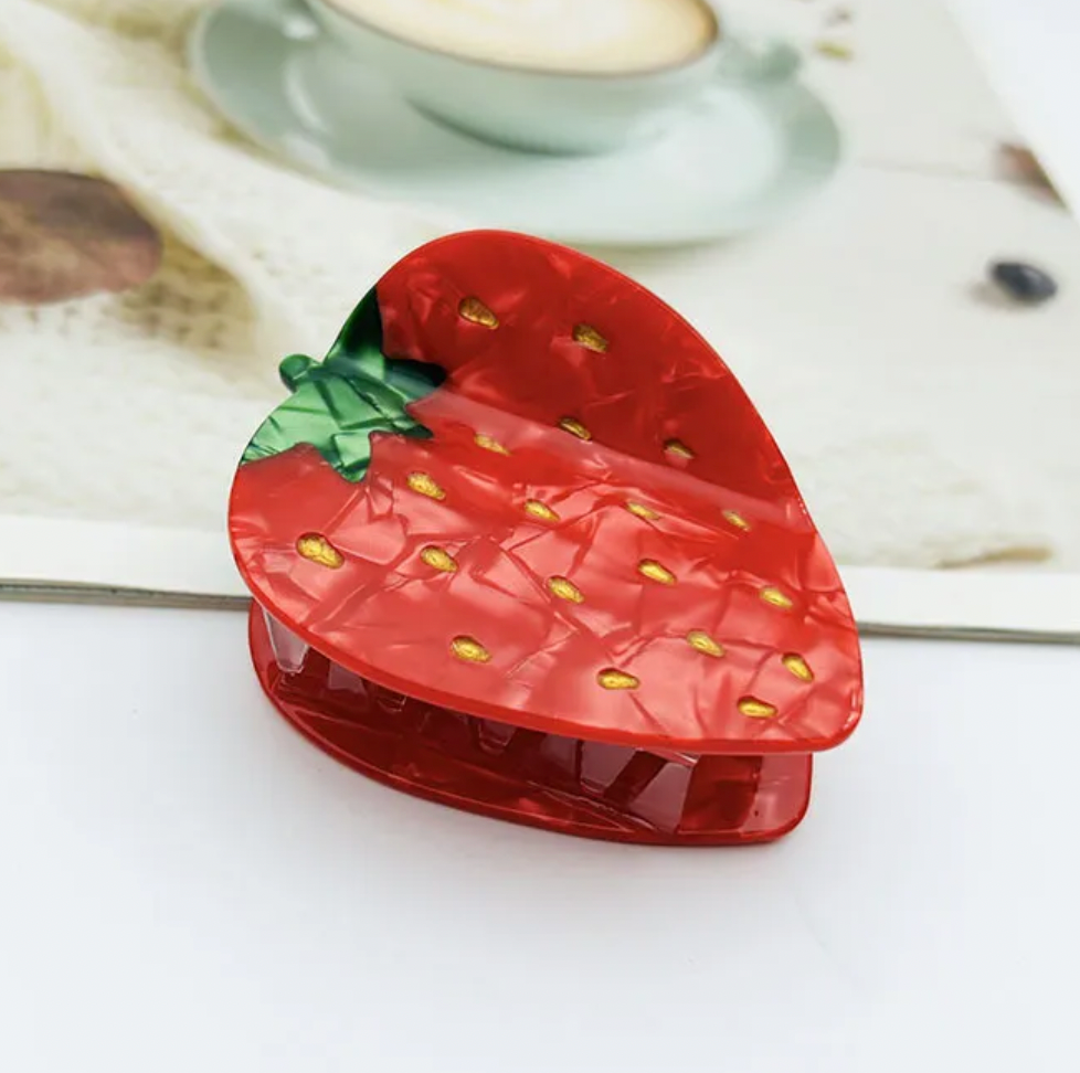 Berry Ripe Strawberry Claw Clip