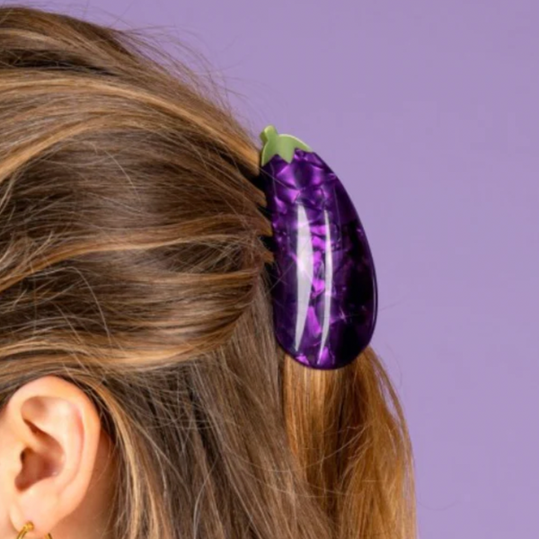 Eggplant Hair Claw Clip - NatterDoodle