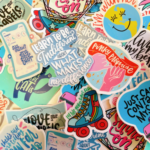 Stickers Grab Bag, Vintage People Stickers, 45 Pieces Sticker Pack