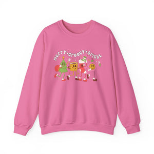 Merry & Groovy & Bright Holiday Sweatshirt