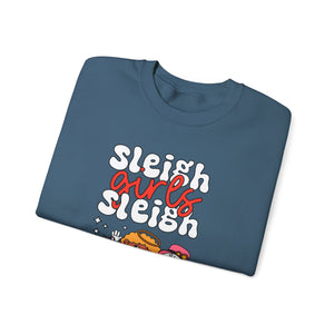 Holiday Sleigh Girls Crewneck Sweatshirt