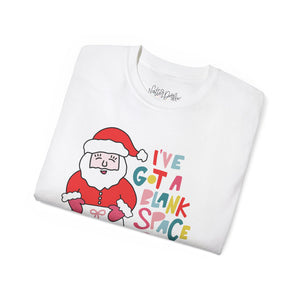 Blank Space Holiday Tee Inspired for Swifties