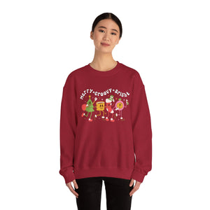 Merry & Groovy & Bright Holiday Sweatshirt