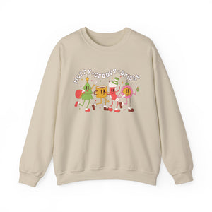 Merry & Groovy & Bright Holiday Sweatshirt