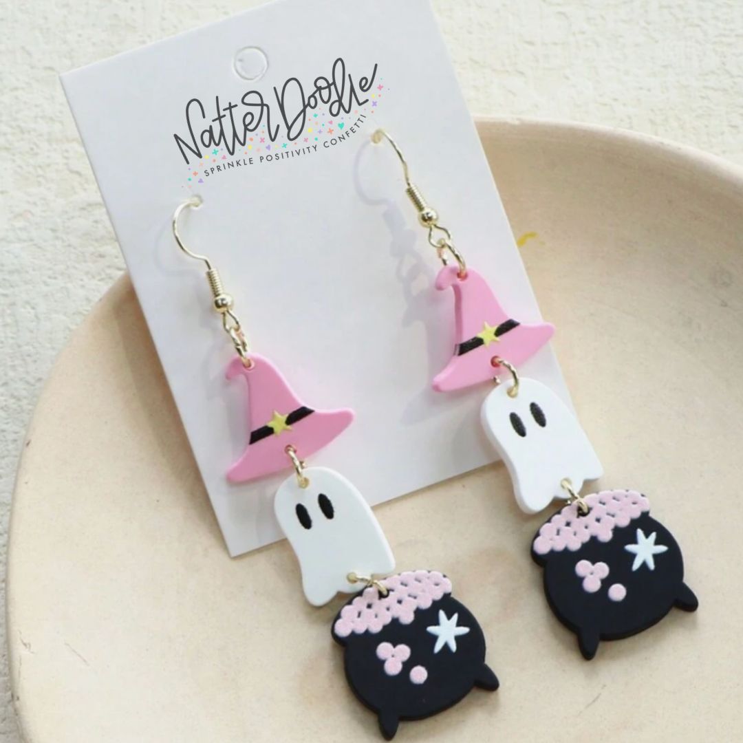 Bewitching Boo Halloween Earrings