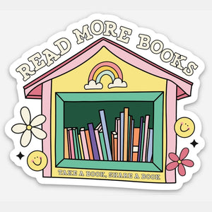 Little Library - Read More Books Sticker