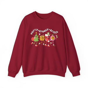 Merry & Groovy & Bright Holiday Sweatshirt