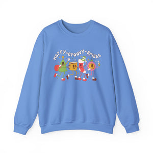 Merry & Groovy & Bright Holiday Sweatshirt