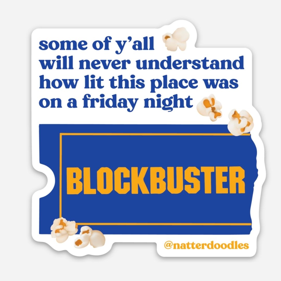 Blockbuster Video on a Friday Night Sticker