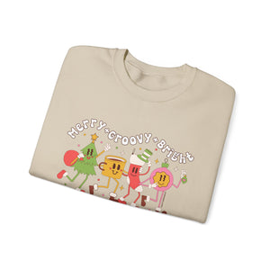 Merry & Groovy & Bright Holiday Sweatshirt