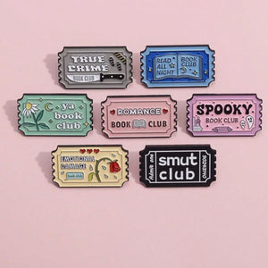 Read All Night Book Club Enamel Pin