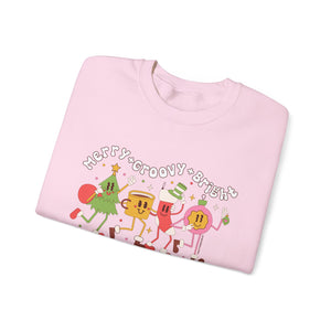 Merry & Groovy & Bright Holiday Sweatshirt