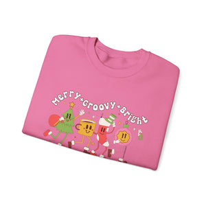 Merry & Groovy & Bright Holiday Sweatshirt