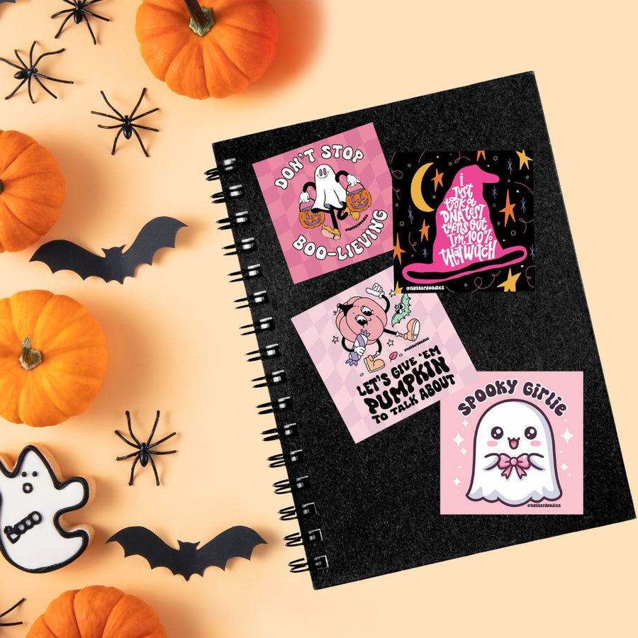 Spooky Girlie Ghost Halloween Sticker