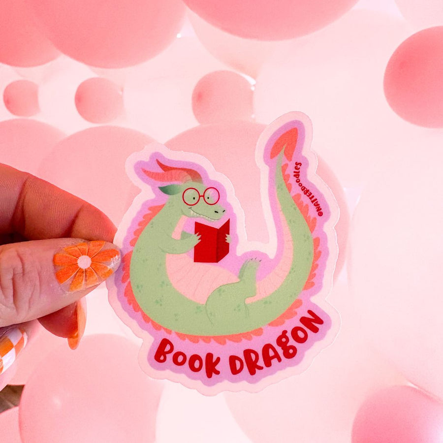 Book Dragon Waterproof Sticker