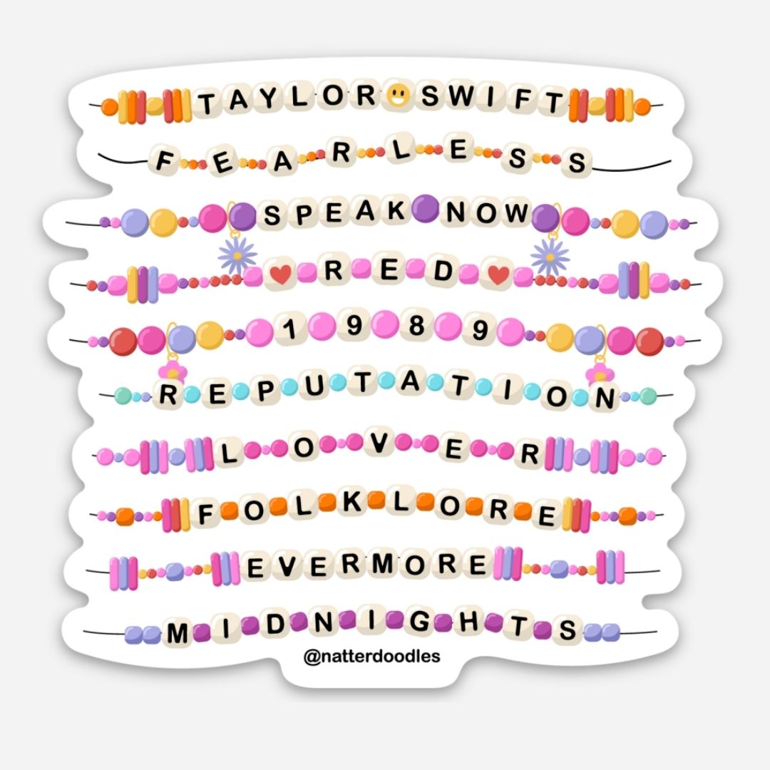 Taylor Swift Eras Albums Friendship Bracelet Sticker Vinyl Swiftie D taylor-swift-eras-albums-friendship-bracelet-sticker-vinyl-swiftie-d