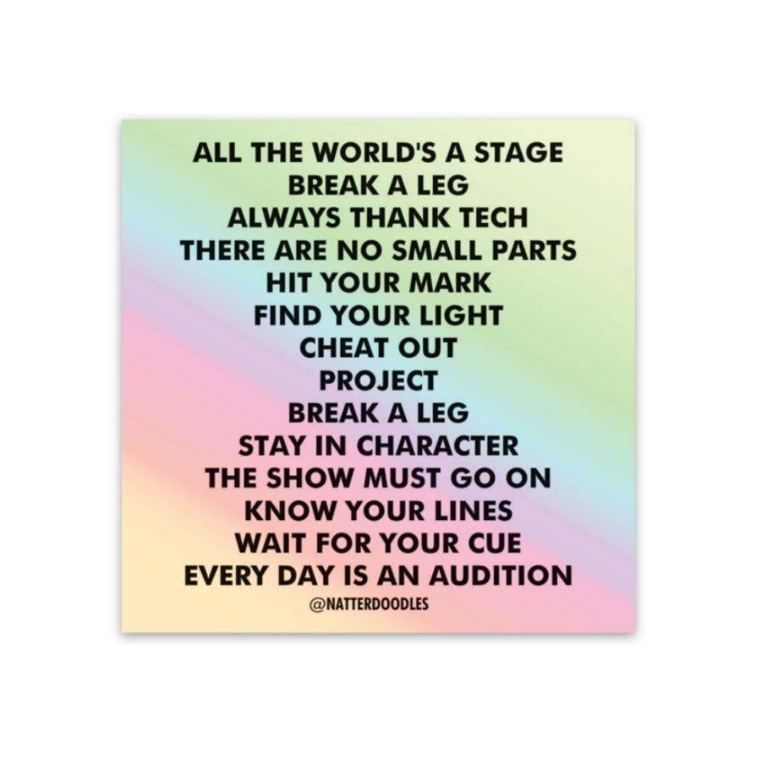 Theatre Speak Sticker
