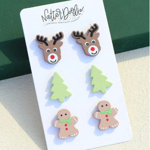 Holiday Earrings Tiny Trio