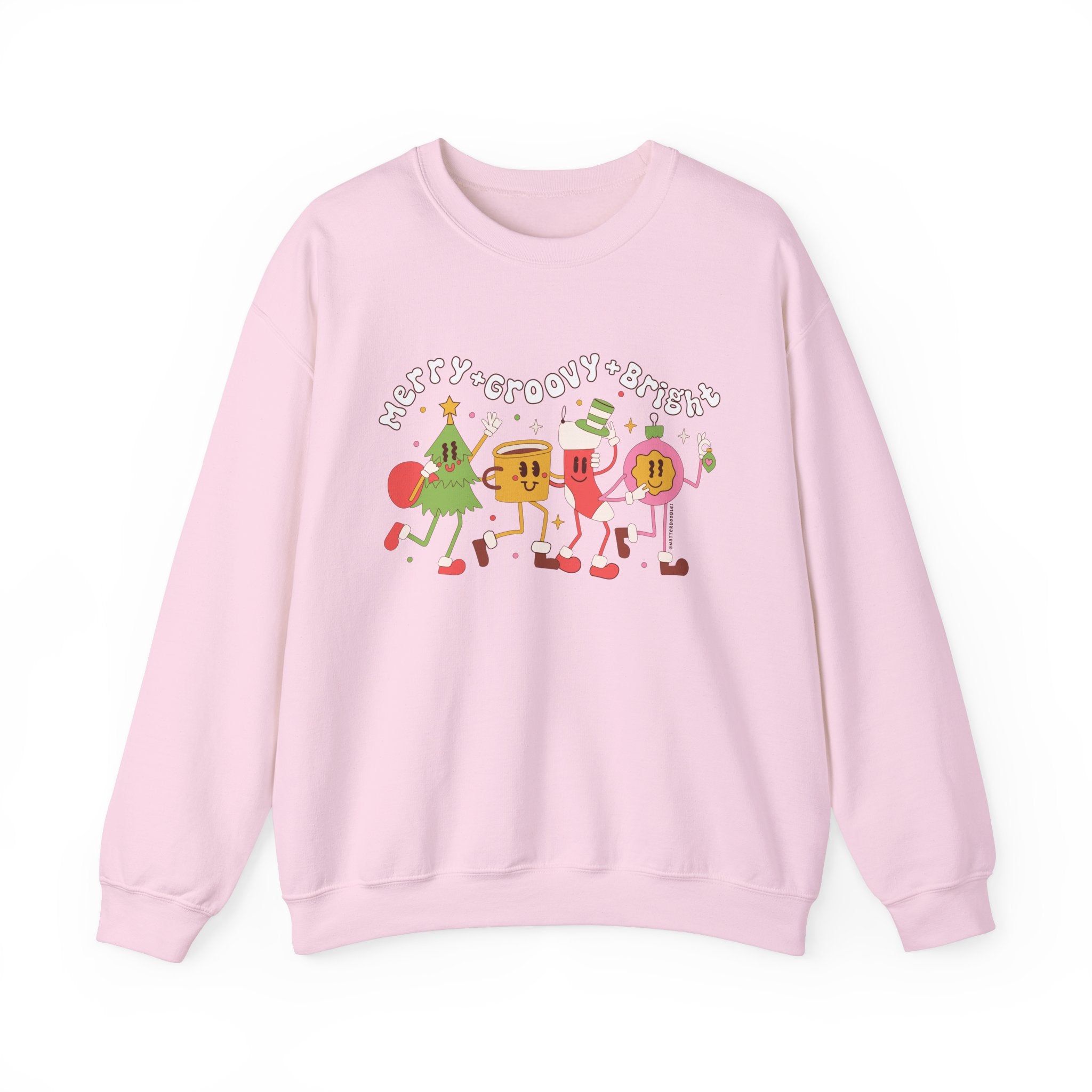 Merry & Groovy & Bright Holiday Sweatshirt