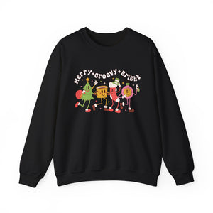 Merry & Groovy & Bright Holiday Sweatshirt