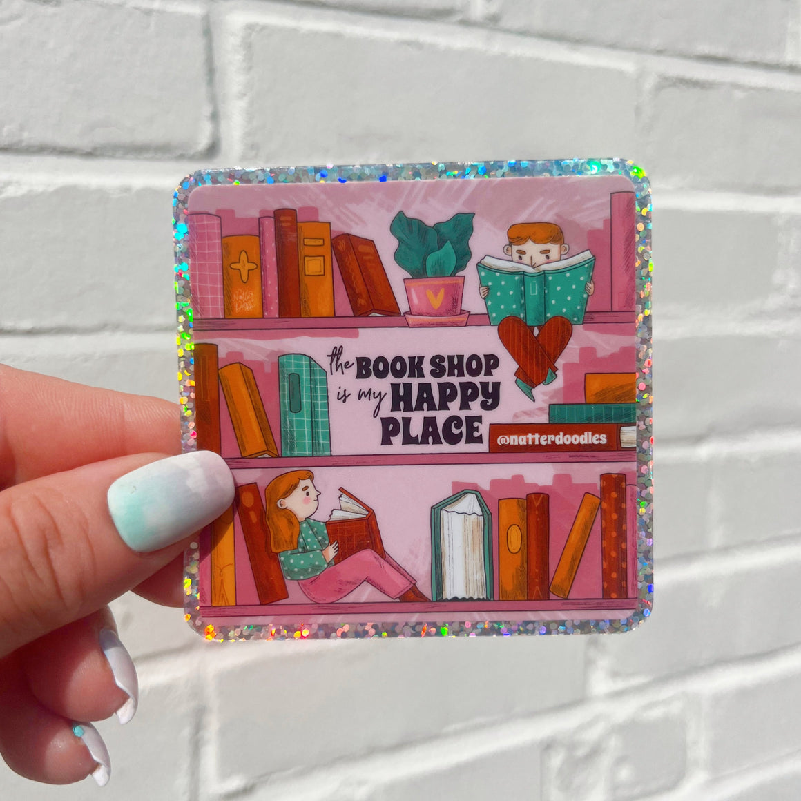 The Book Shop is My Happy Place Sticker