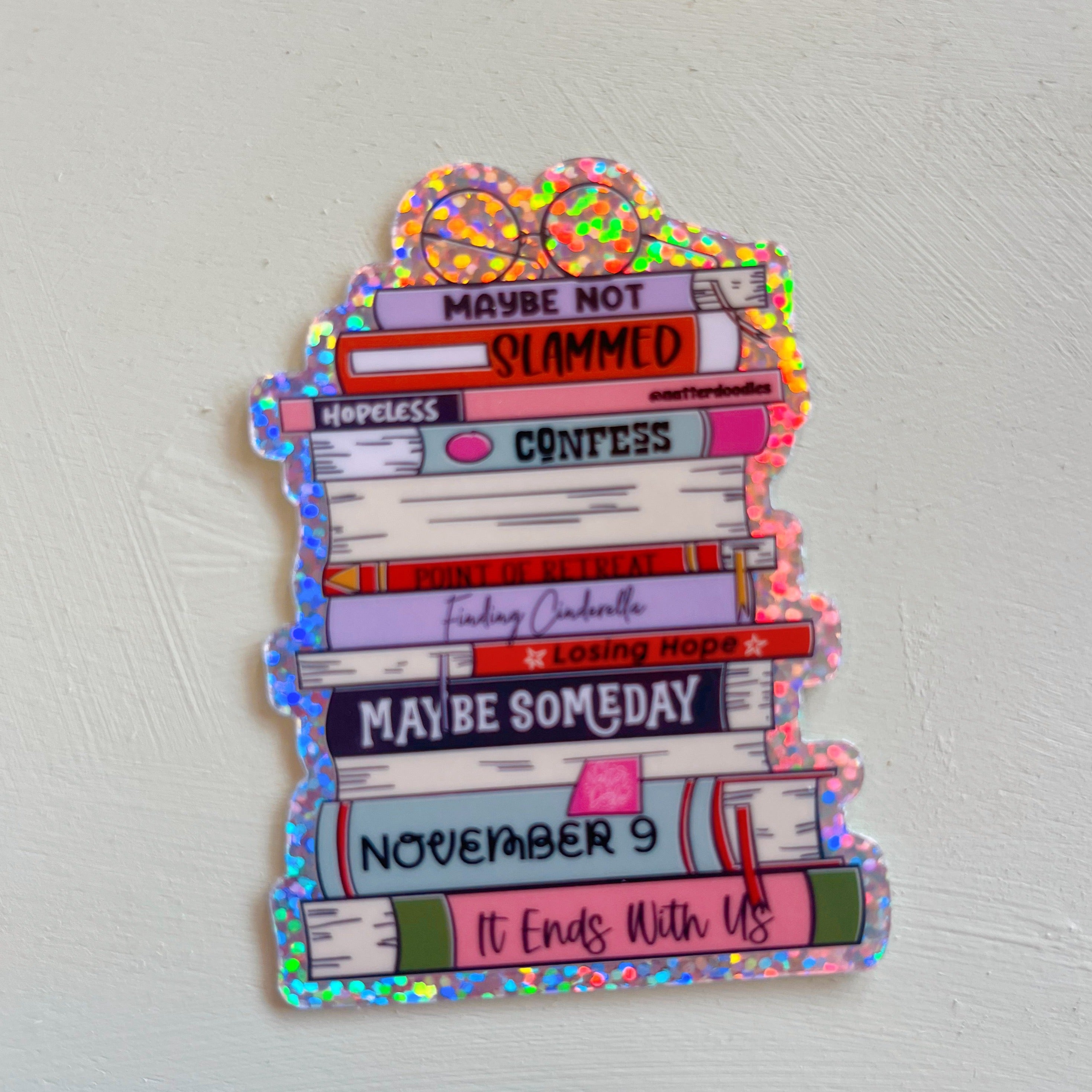 Colleen Hoover Book Stack Sticker