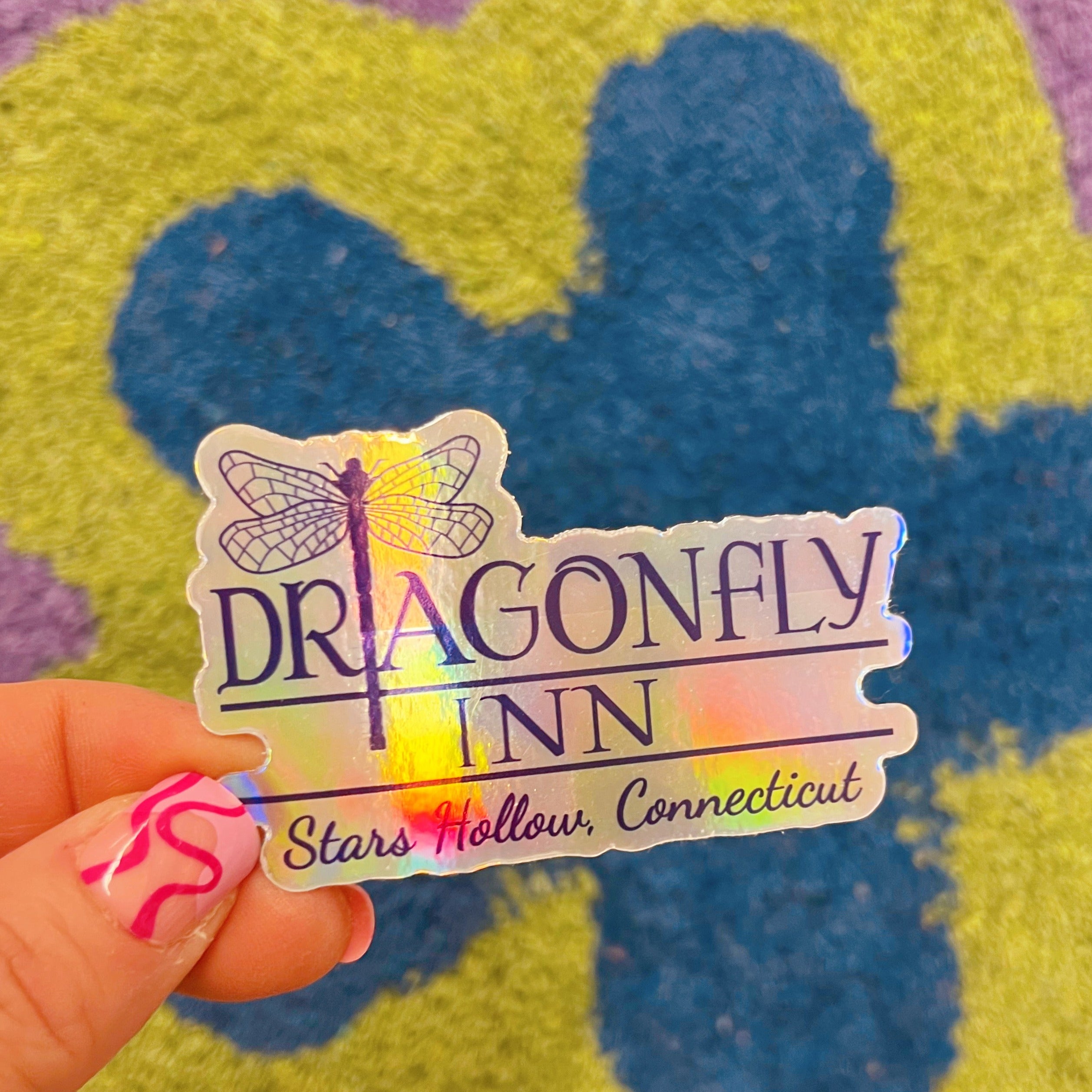 Dragonfly Inn Stars Hollow Holographic Sticker