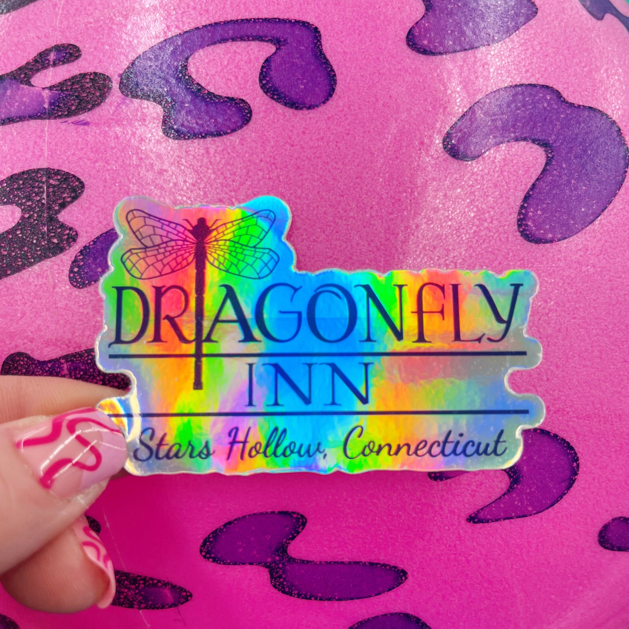 Dragonfly Inn Stars Hollow Holographic Sticker