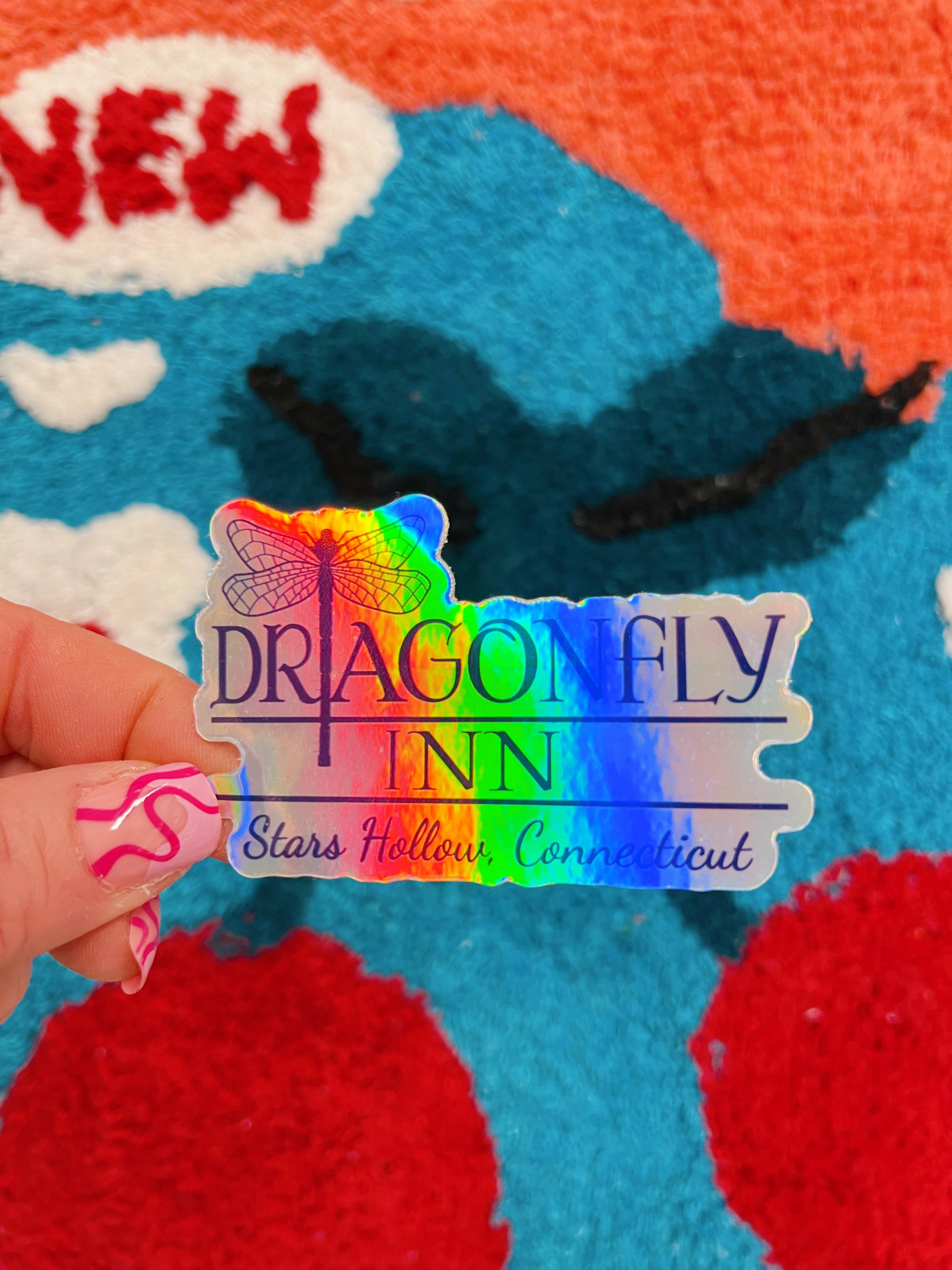 Dragonfly Inn Stars Hollow Holographic Sticker