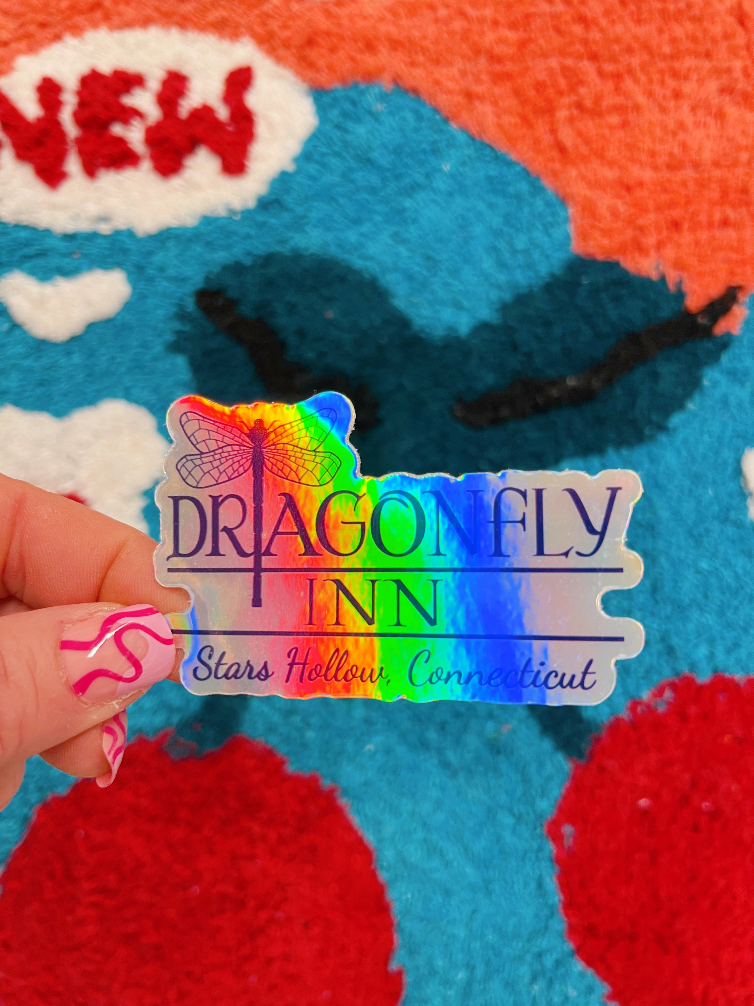 Dragonfly Inn Stars Hollow Holographic Sticker