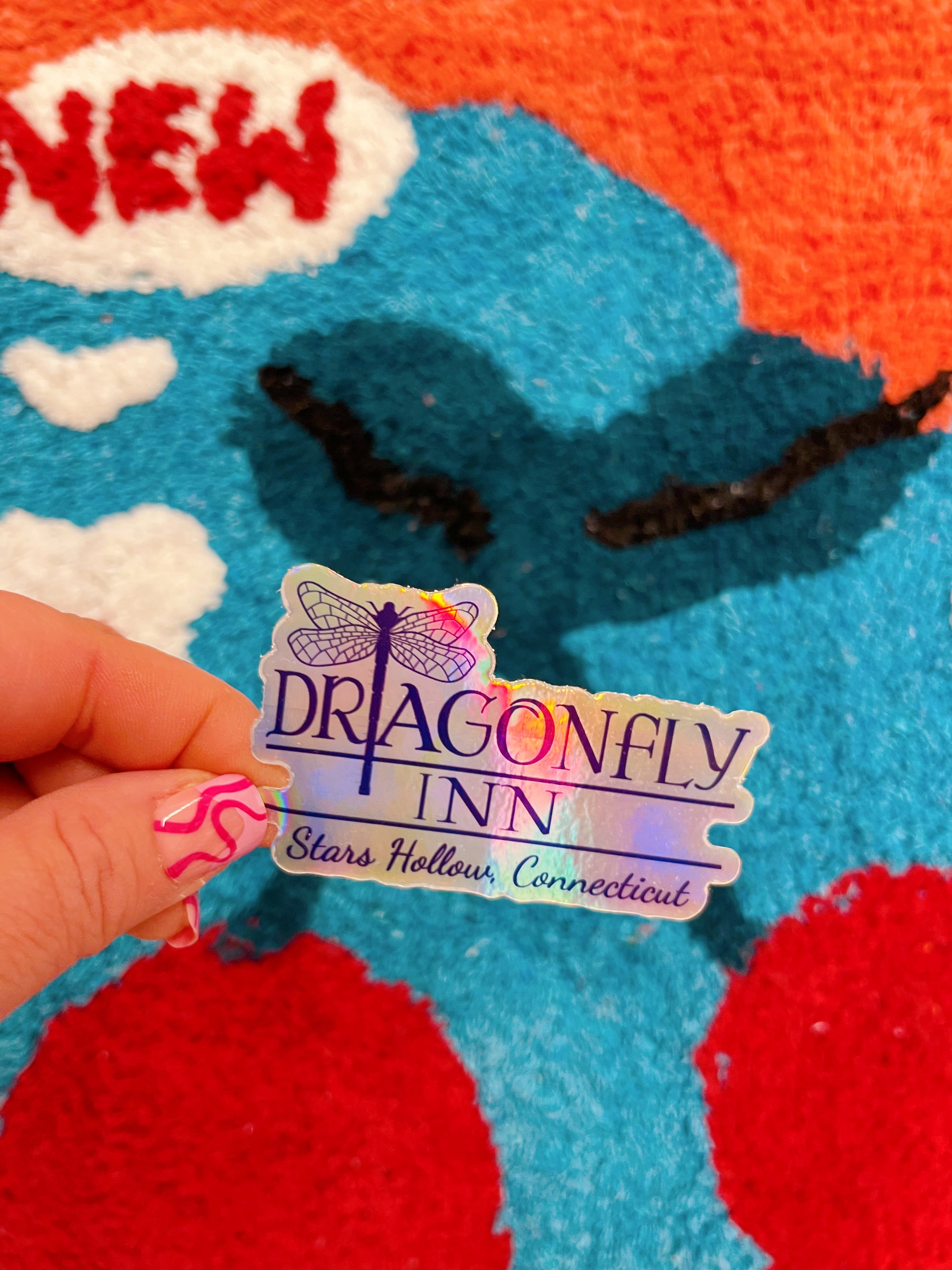 Dragonfly Inn Stars Hollow Holographic Sticker