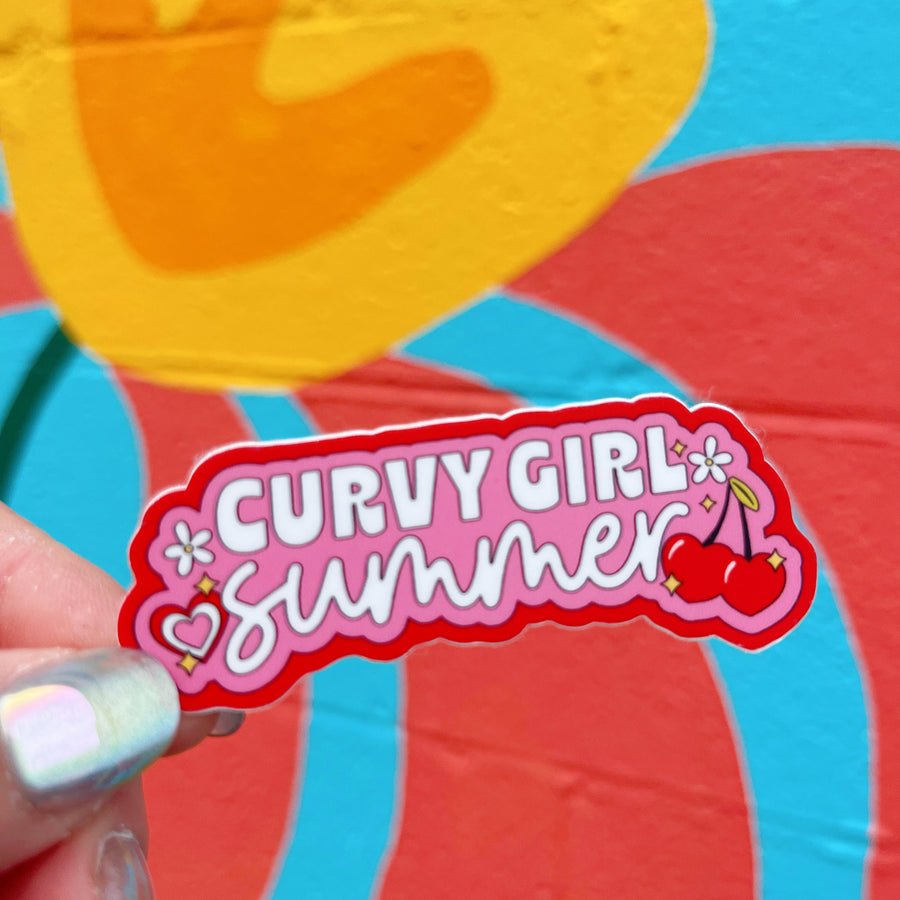 Curvy Girl Summer Sticker