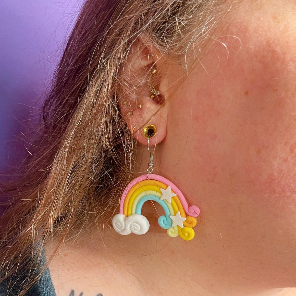 Unicorn Landing Pad Rainbow Earrings
