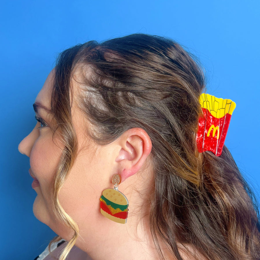 Eyes on the Fries Hair Claw - Inspired by McDonalds