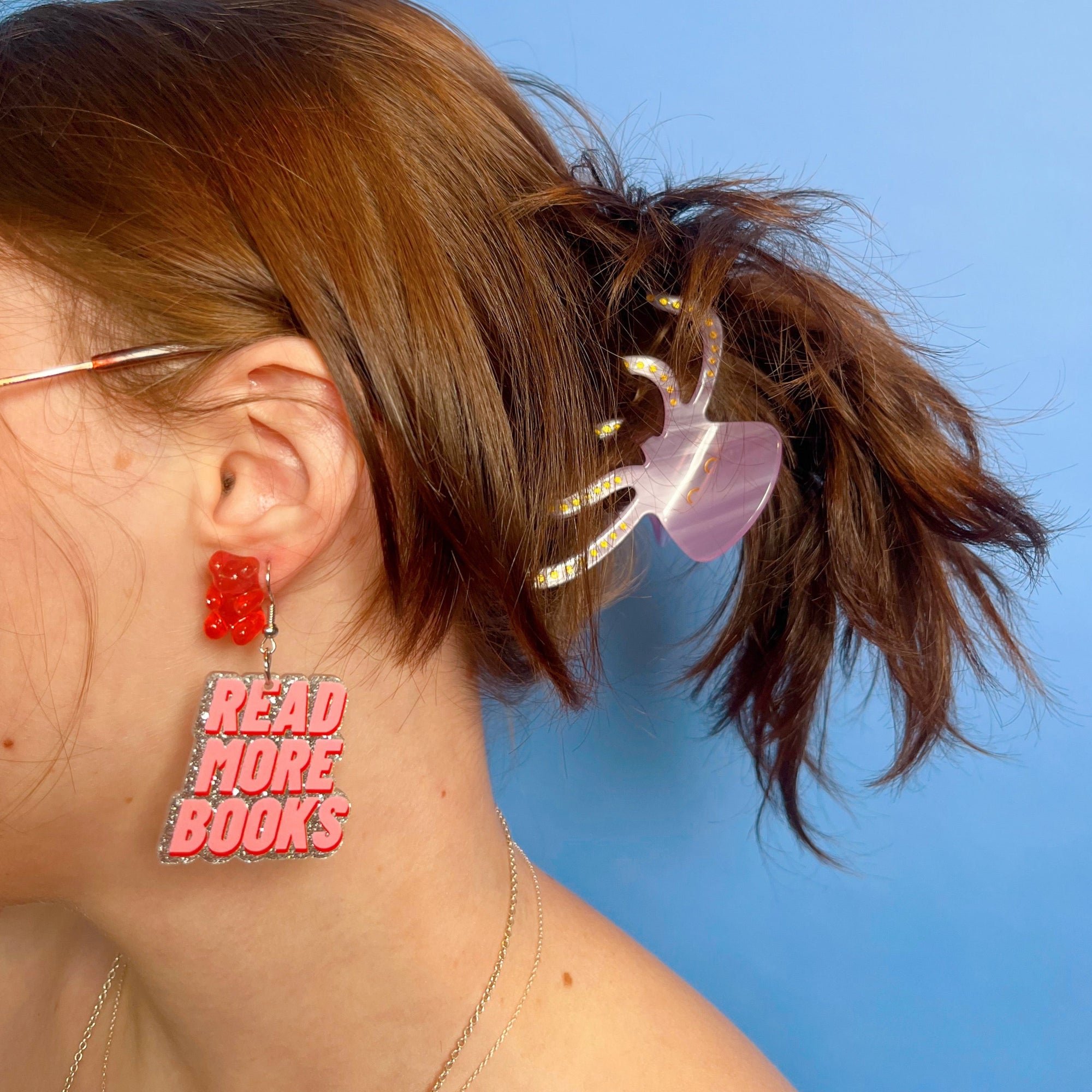 Read More Books Glitter Earrings