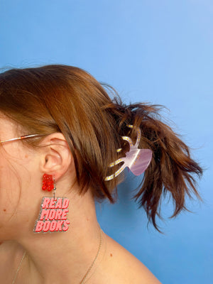 Read More Books Glitter Earrings