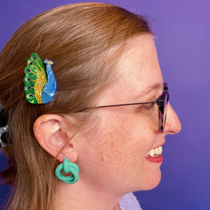 Peacock of the Walk Hair Accent Clip