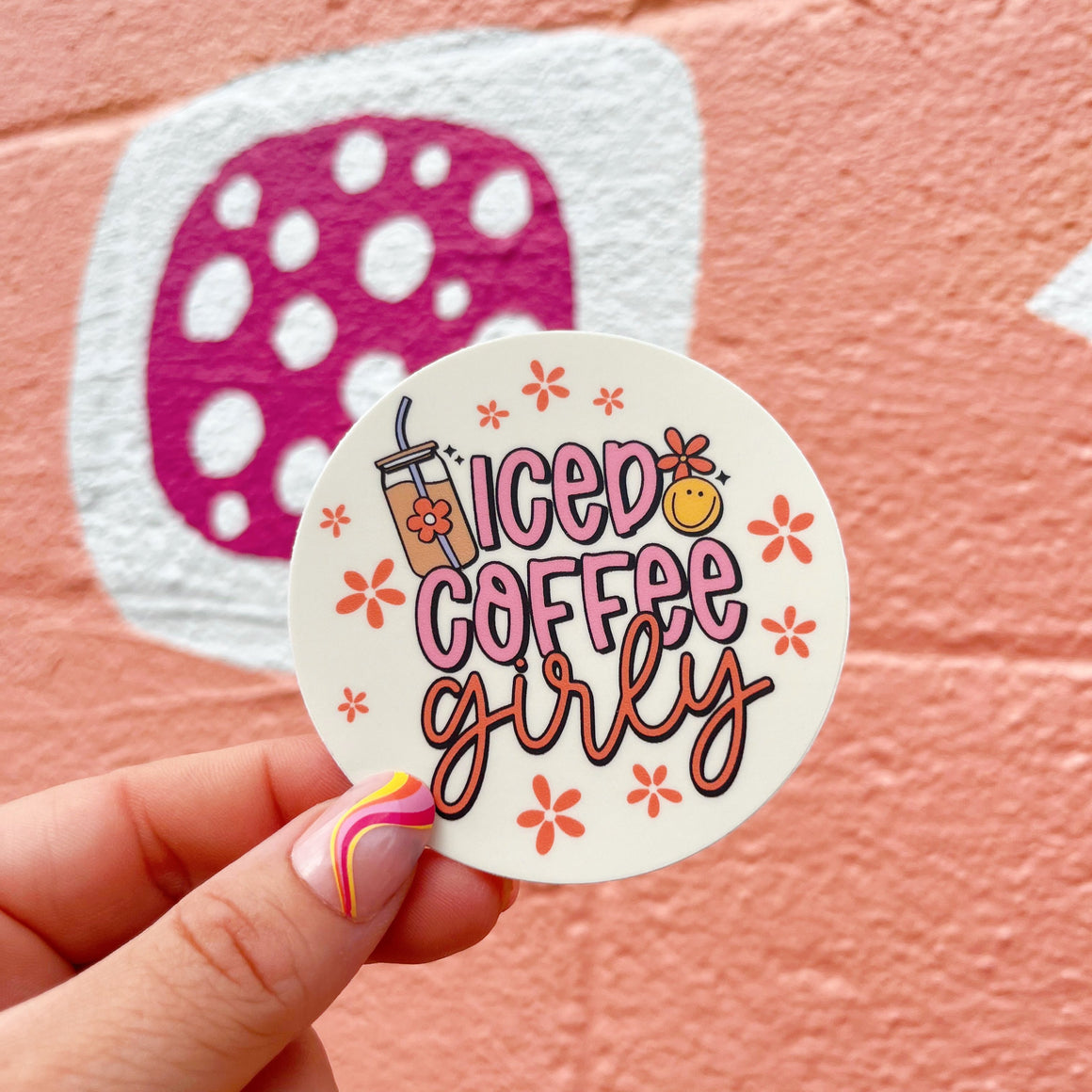 Iced Coffee Girly Sticker