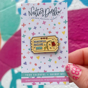 Emotional Damage Book Club Enamel Pin