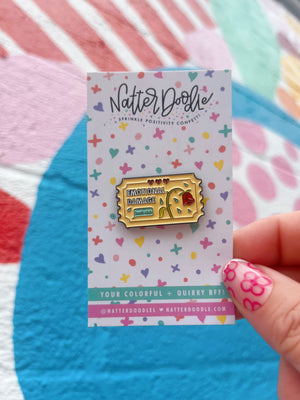 Emotional Damage Book Club Enamel Pin