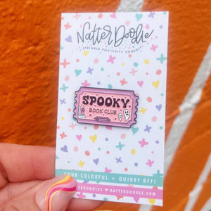 Spooky Book Club Enamel Pin