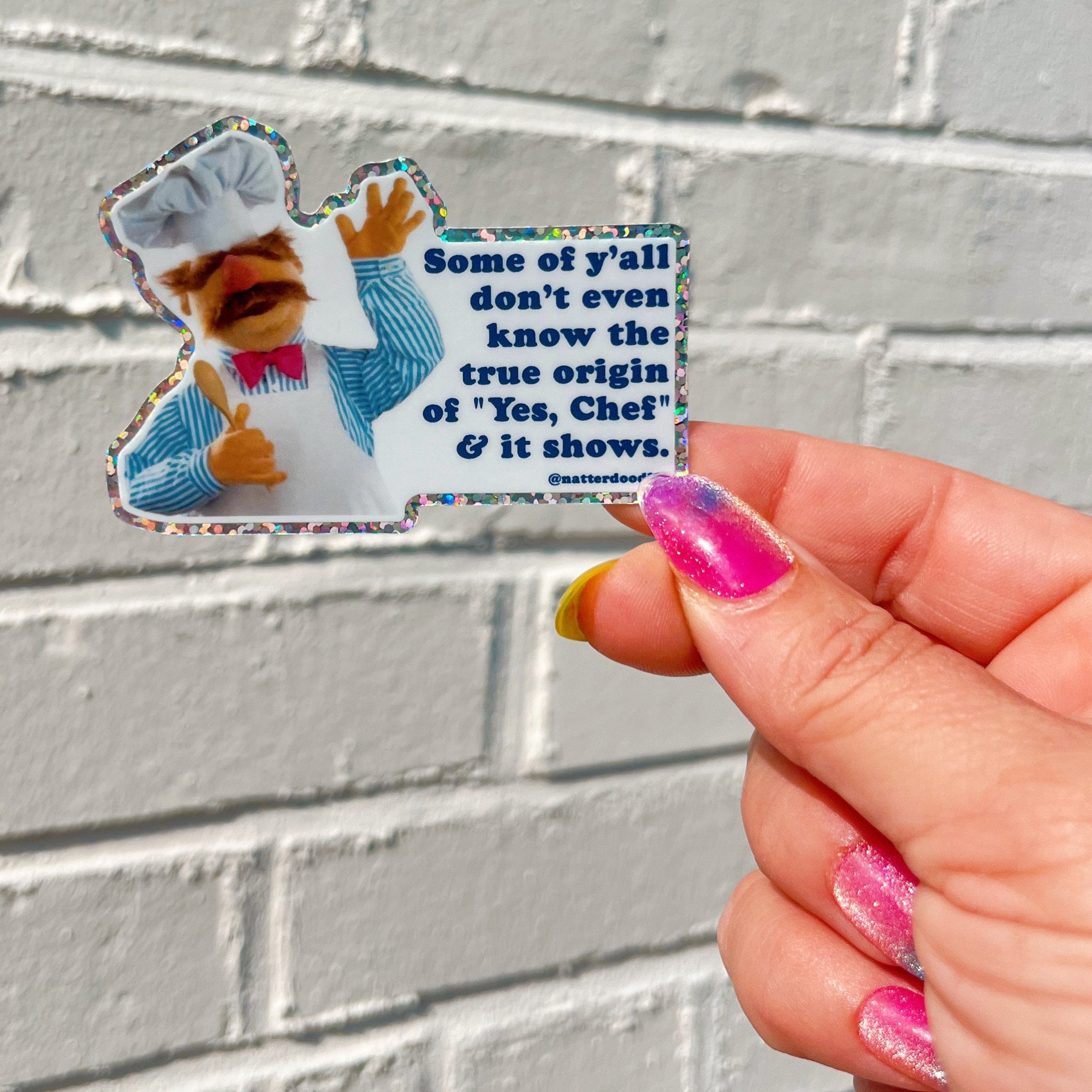 Yes, Chef Muppet Sticker Sticker