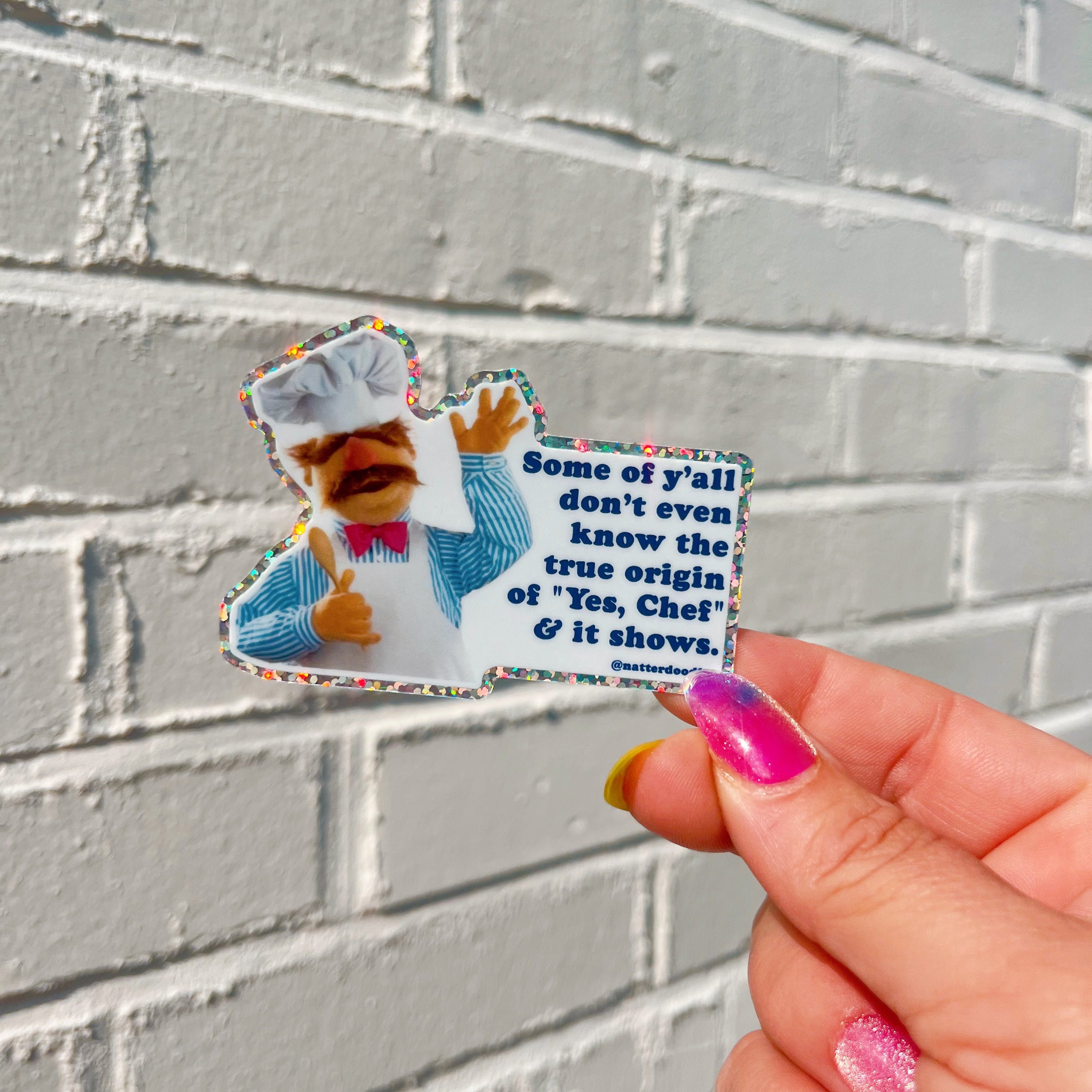 Yes, Chef Muppet Sticker Sticker