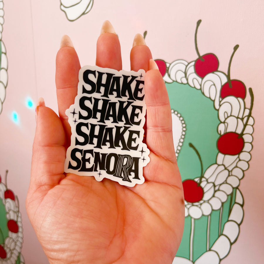 Shake Shake Shake Senora Beetlejuice Halloween Sticker