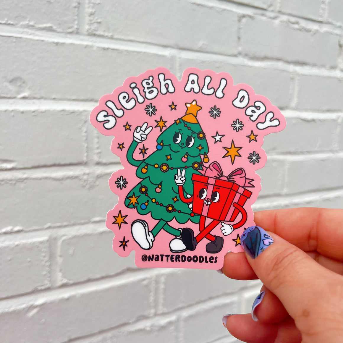 Sleigh All Day Holiday Sticker