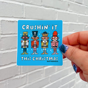 Crushin' It This Christmas Holiday Sticker