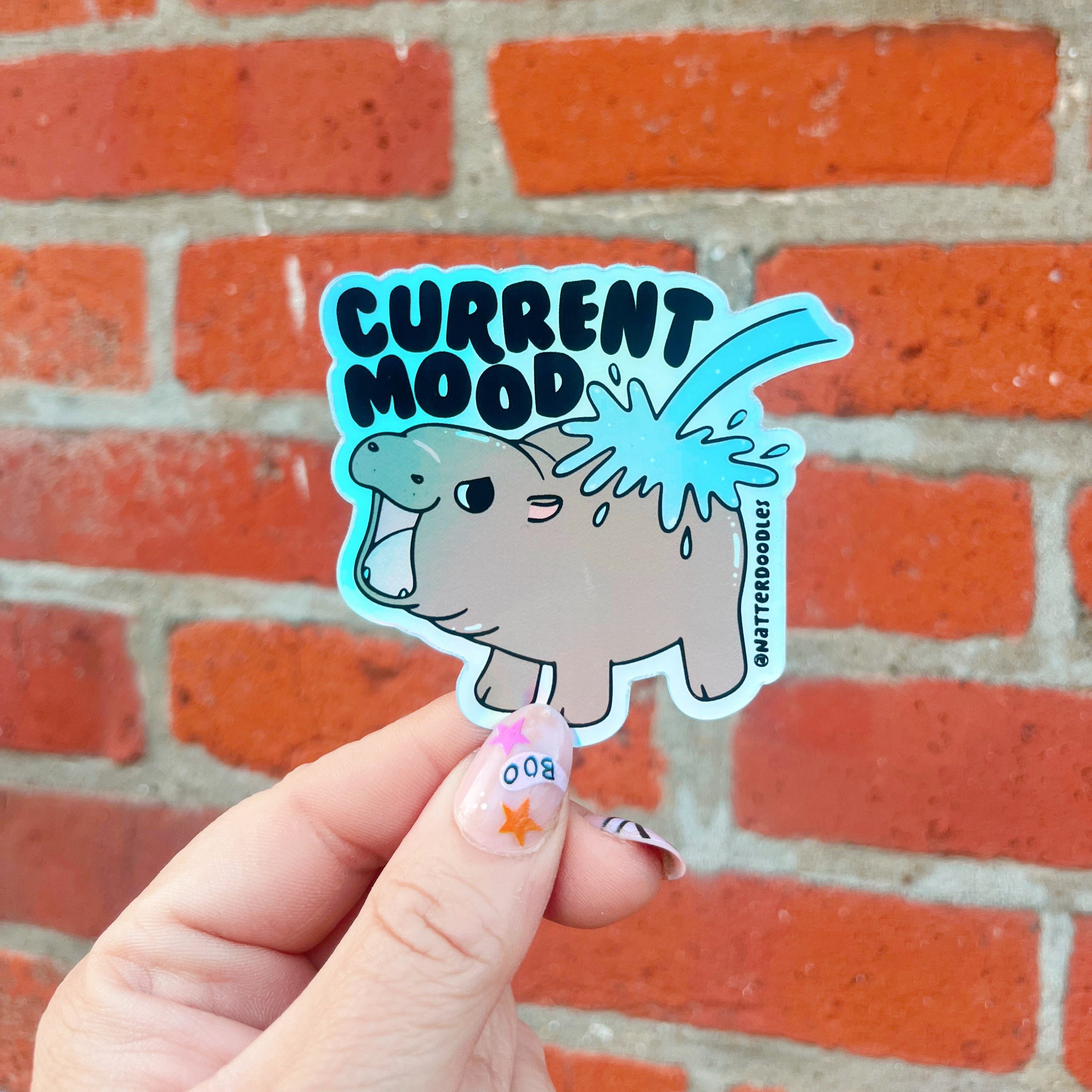 Current Mood Moo Deng Sticker