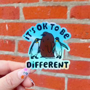 Pesto the Penguin It's OK to be Different Sticker